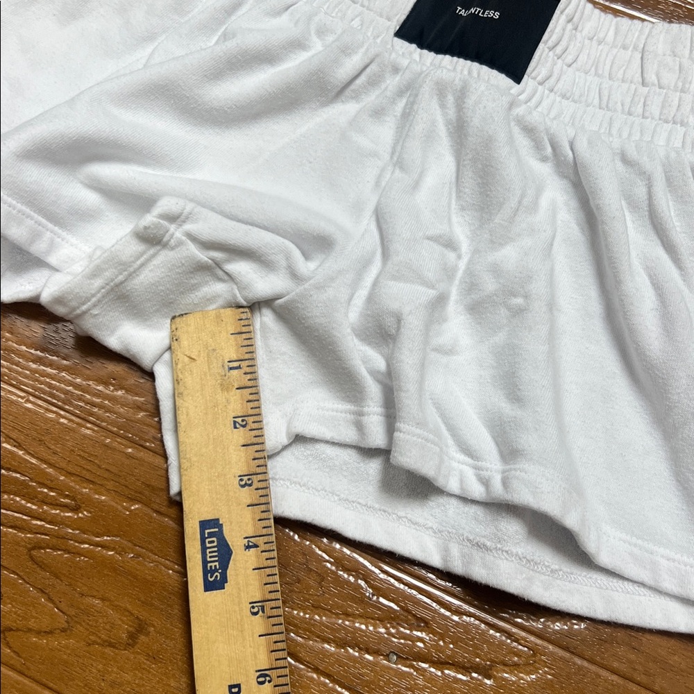 TALENTLESS White Athletic Shorts - Picture 3 of 5